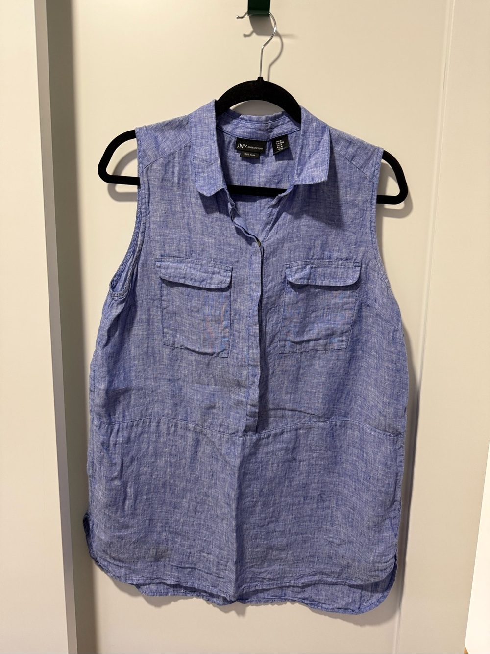 Jones New York Light Blue Linen Shirt